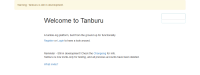 A screenshot of Tanburu's front page.