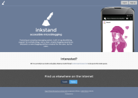 A screenshot of Inkstand's front page.