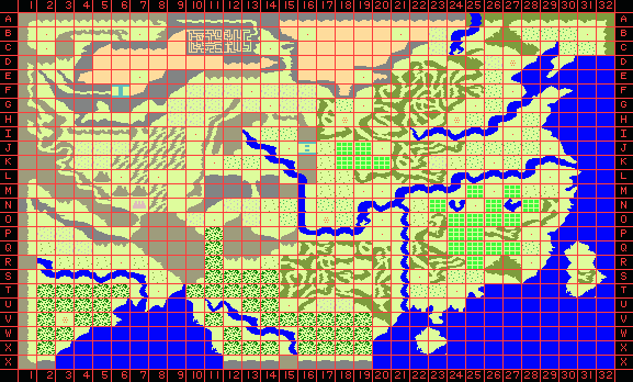 A map of Super Monkey Daibouken.