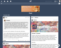 A screenshot of NewTumbl's feed.