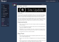A screenshot of Pillowfort's dashboard.